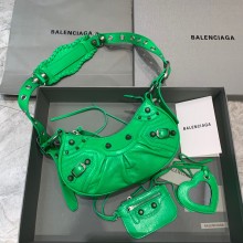 Balenciaga WOMEN'S LE CAGOLE XS SHOULDER BAG IN GREEN