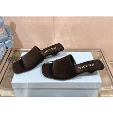 Prada Heel 3.5cm SATIN SLIDES 1XX725 BLACK 2024