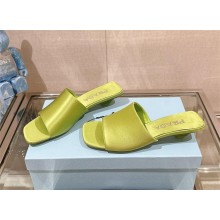 Prada Heel 3.5cm SATIN SLIDES 1XX725 Fern Green 2024
