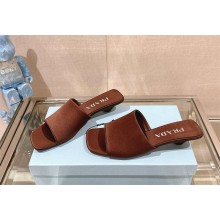 Prada Heel 3.5cm SATIN SLIDES 1XX725 Tobacco 2024