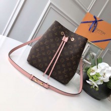 louis vuitton Monogram canvas NéoNoé MM bucket bag PINK