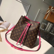 louis vuitton Monogram canvas NéoNoé MM bucket bag FUCHSIA