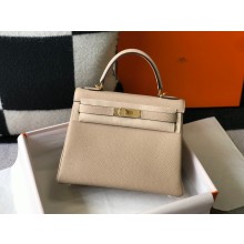 Hermes Kelly 28cm/32cm Bag In clemence Leather With Gold Hardware trench