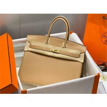 Hermes Birkin 35 Bag In togo Leather with Gold/Silver Hardware chai