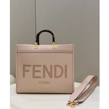 Fendi Sunshine Medium PALE PINK leather shopper 2022