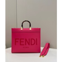 Fendi Sunshine Medium FUCHSIA leather shopper 2022