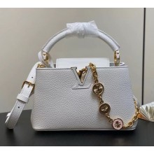 Louis Vuitton Taurillon leather My Capucines Bag K00014 white 2024