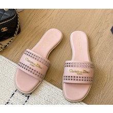 Dior D-Lane Slide pink Calfskin with Openwork Microcannage Motif 1108-2024