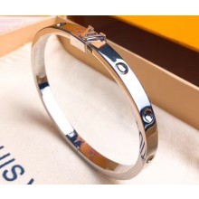 Louis Vuitton Empreinte Bangle Bracelet White Gold