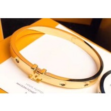 Louis Vuitton Empreinte Bangle Bracelet Yellow Gold