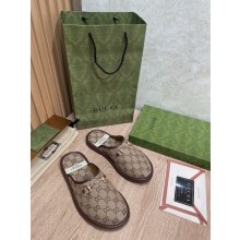 gucci GG Men's slipper with Horsebit BEIGE