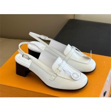 Hermes Infinie 50 pumps in sheepskin white 2024