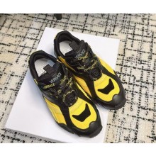 Versace women/men Galaxia Sneakers Calf leather yellow 2025