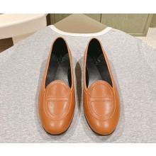 Hermes Julia lambskin loafers in brown 2024
