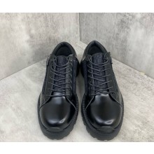 Dior Combat Derby Shoe Black Polished Calfskin with blue Dior Oblique Jacquard 2024