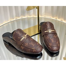 Louis Vuitton flat mules Cacao Brown Patent Monogram canvas  2025