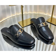 Louis Vuitton Upper Case Flat Open Back Loafer black calfskin 2025
