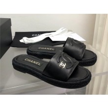Chanel CC LOGO CALFSKIN MULES G39778 black 2023