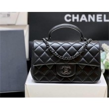 Chanel Mini Classic Flap Bag with Top Handle SO BLACK AS2431 2024