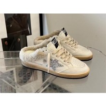 Golden Goose Ball Star Sabots with glitter star and shearling lining 2023