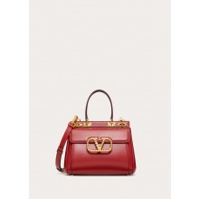 valentino Medium Rockstud Alcove Handbag in Grainy Calfskin red 2021