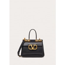 valentino Medium Rockstud Alcove Handbag in Grainy Calfskin black 2021
