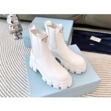 Prada brushed leather booties 1U251N white 2023
