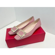 Roger Vivier Belle Vivier Metal Buckle Ballerinas in Patent Leather rose 2023