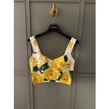 Dolce & Gabbana PRINTED TOP yellow SPRING 2024