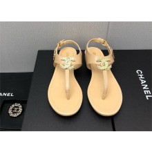 Chanel CC Thong Sandals BEIGE 2023