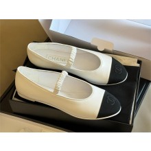 Chanel SHEEPSKIN & Grosgrain Mary Janes White 2024