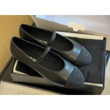 Chanel SHEEPSKIN & Grosgrain Mary Janes BLACK 2024