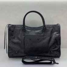 BALENCIAGA Le City Bag Large in Black calfskin with black hardware 2025