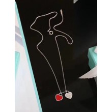 Tiffany Double Heart Necklace Red 2018 