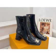 Louis Vuitton HEEL 5.5CM Shake Ankle Boot IN PATENT LEATHER BLACK 1AC86F 2023