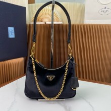 Prada velvet Mini Hobo Bag 1BC204 black 2024