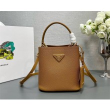 Prada SMALL Saffiano Leather Panier Bag 1BA217 CARAMEL 2024