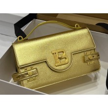 balmain b-buzz 24 shoulder bag in smooth leather gold 2024