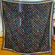 LV x TM Monogram Multicolor Shawl m96078 black 2025
