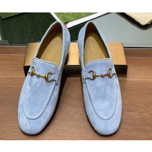 Gucci Women's Jordaan suede Leather loafer blue 786016 1109-2024