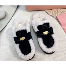Miu Miu suede leather mules black 1109-2024