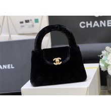 Chanel Mini Shopping Bag in black velvet AS4416 2024 (ORIGINAL QUALITY)