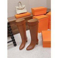 Hermes heel 7cm Story boot in calfskin BROWN 2023