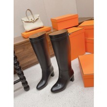 Hermes heel 9cm Story boot in calfskin black 2023