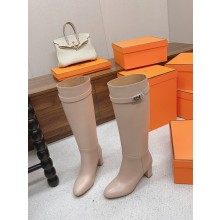 Hermes heel 7cm Story boot in calfskin NUDE 2023