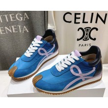 Loewe women/men Flow Runner 2.0 in nylon and suede Gradient Blue/Lilac 2025