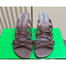 Bottega Veneta heel 9.5cm woven sheepskin sandals coffee 2024