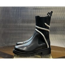 Rene Caovilla Juniper Black And Silver Biker Boot 45 2024