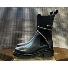 Rene Caovilla Juniper Black Biker Boot 45 2024