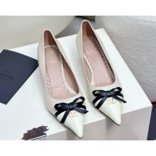 Valentino Garavani heel 4cm VLOGO SIGNAI pumps calfskin with bow white 2025